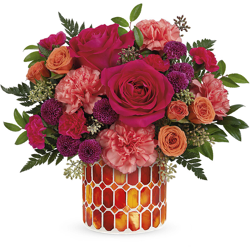 Sunset Blooms Bouquet arranged by a florist in Endicott, NY Endicott