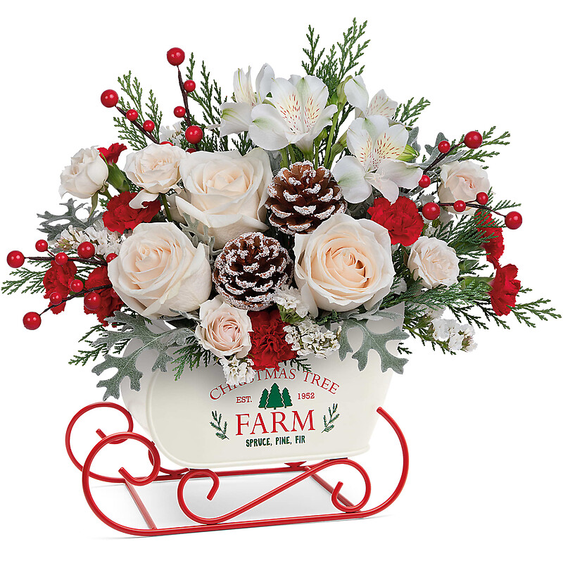 Winter Sleigh Bouquet arranged by a florist in Endicott, NY Endicott