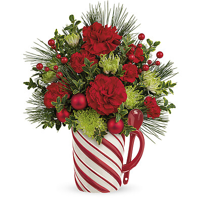  Send a Hug Candy Cane Greeting Bouquet